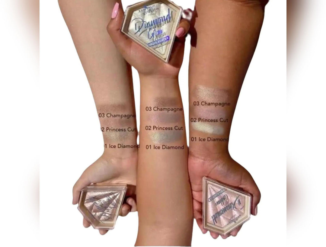 Diamond Glow Highlighter, Very Creamy, Pigmented, Vibrant Colors, for Highlight on Face or Body