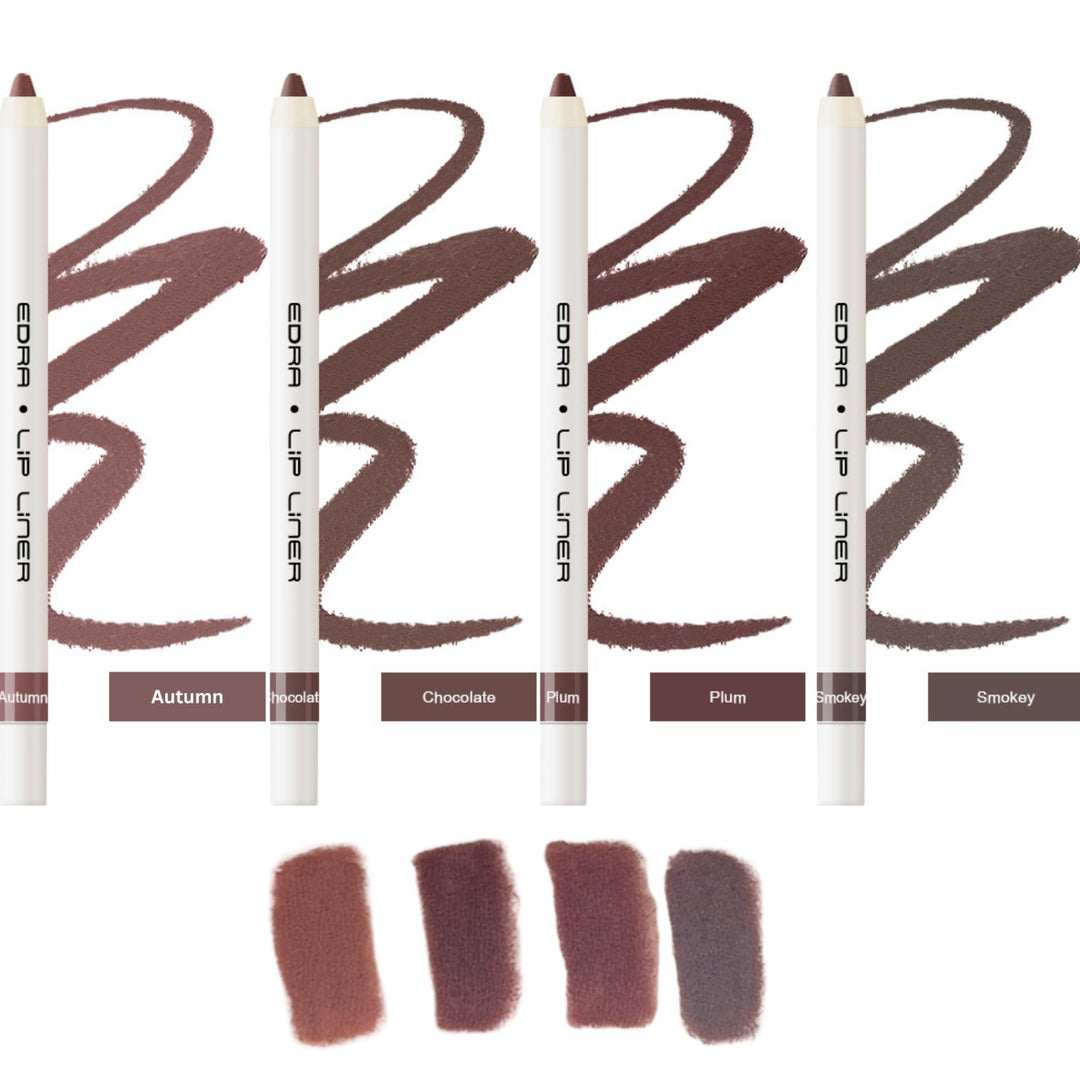 EDRA Lip Liners, Creamy, Pigmented, Water resistant