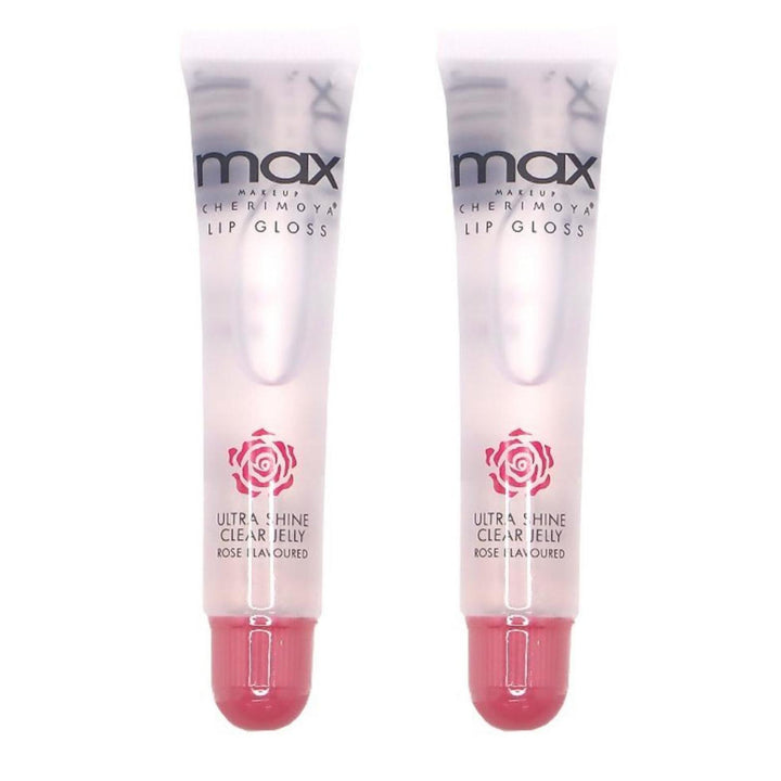 Max Ultra Shine Clear Jelly Lip Gloss Rose Flavoured