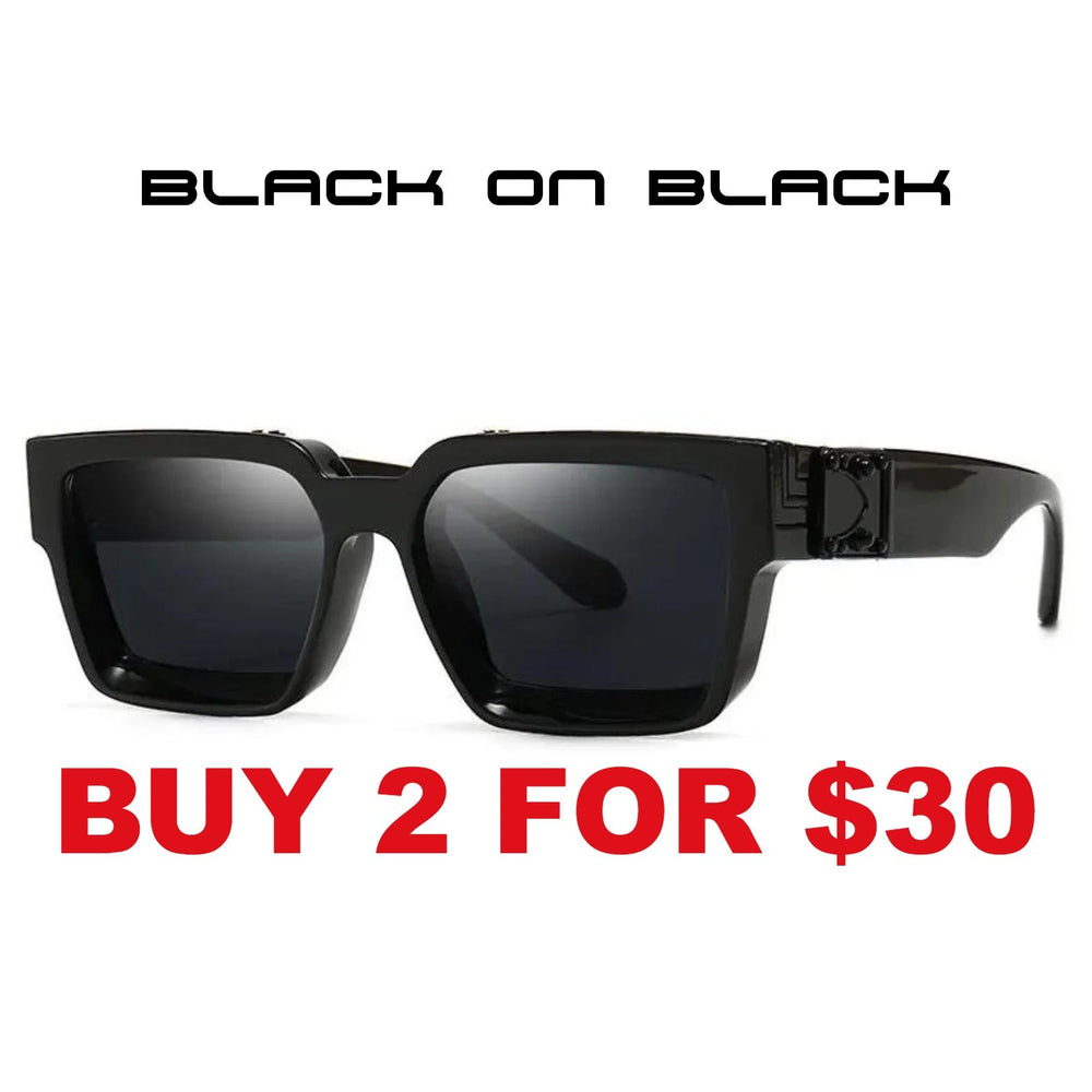 Classic Square – Black on Black – Buy 2 for $30