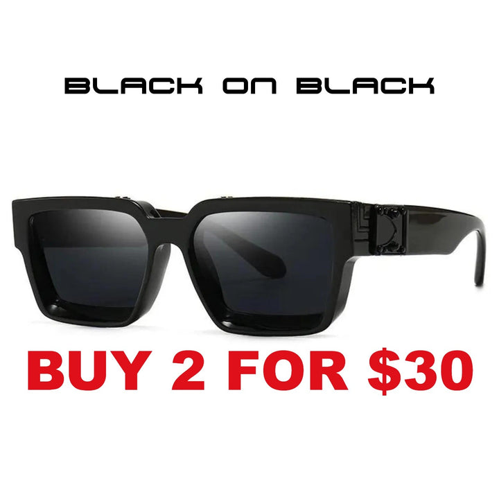 Classic Square – Black on Black – Buy 2 for $30