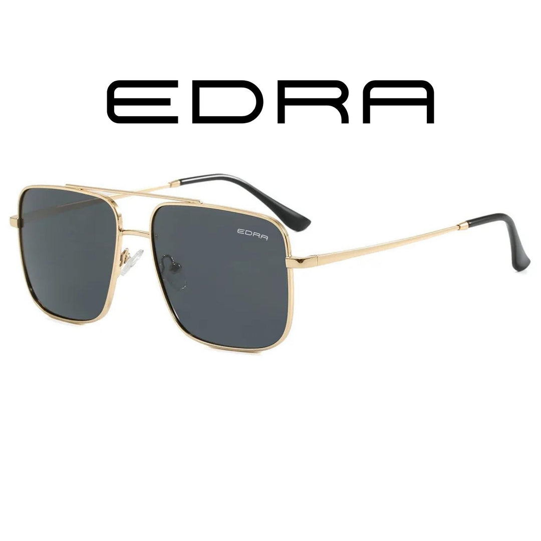 Gold Aviator Square – Black Lens